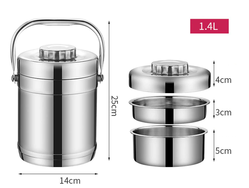 NEREZ VAKUOVÁ TERMO TERMOSKA OBĚDNÍK 1230ml