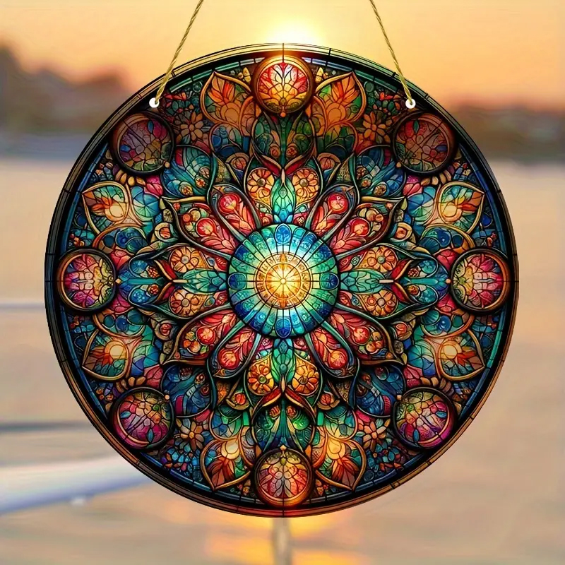 1ks Retro PLECHOVÁ KRÁSNÁ CEDULE MANDALA