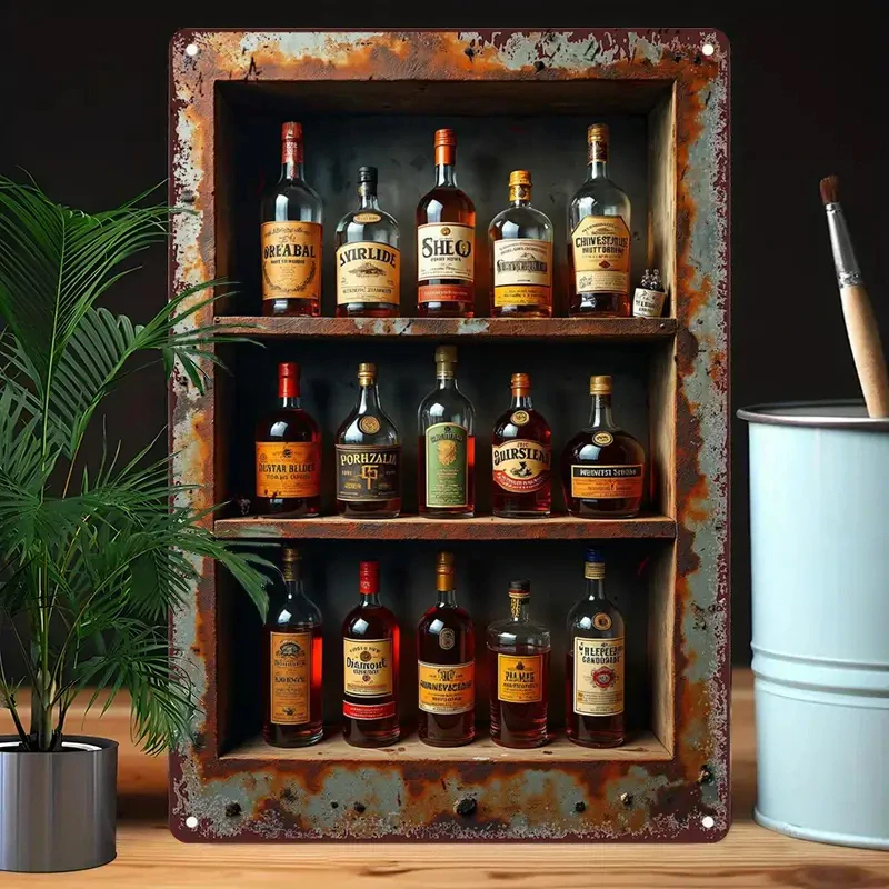 Vintage CEDULE Kovová BAR - WHISKEY