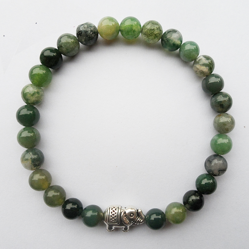 PŘÍRODNÍ MECHOVÝ ACHAT SE SLONEM