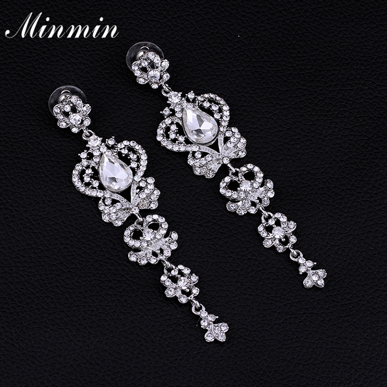 NÁUŠNICE KRYSTAL SVATEBNÍ STYL