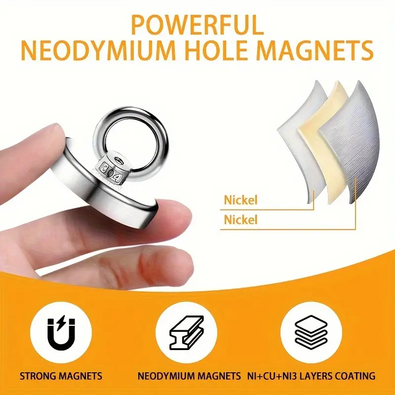 NEODYMOVÝ MAGNET SE ZAPUŠTĚNÝM OTVOREM a OKEM