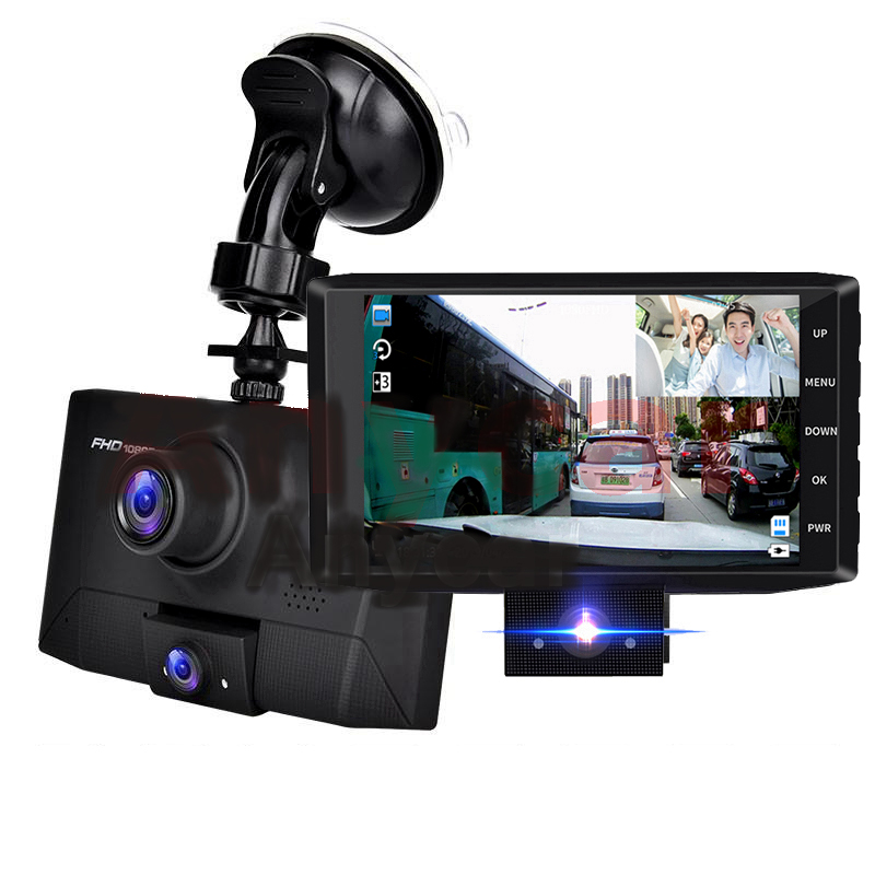 AUTO DVR KAMERA & RECORDER Full HD 1080P 3 OBJEKTIVY