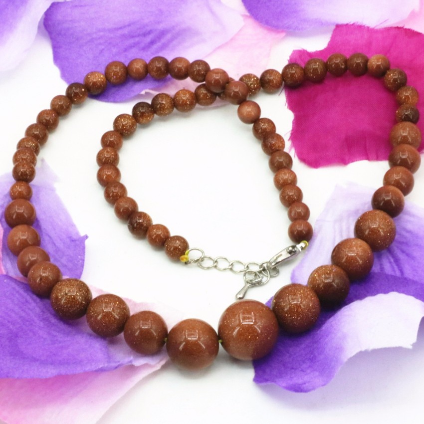 NÁHRDELNÍK ODSTUPŇOVANÝ ZLATÝ PÍSKOVEC....N073