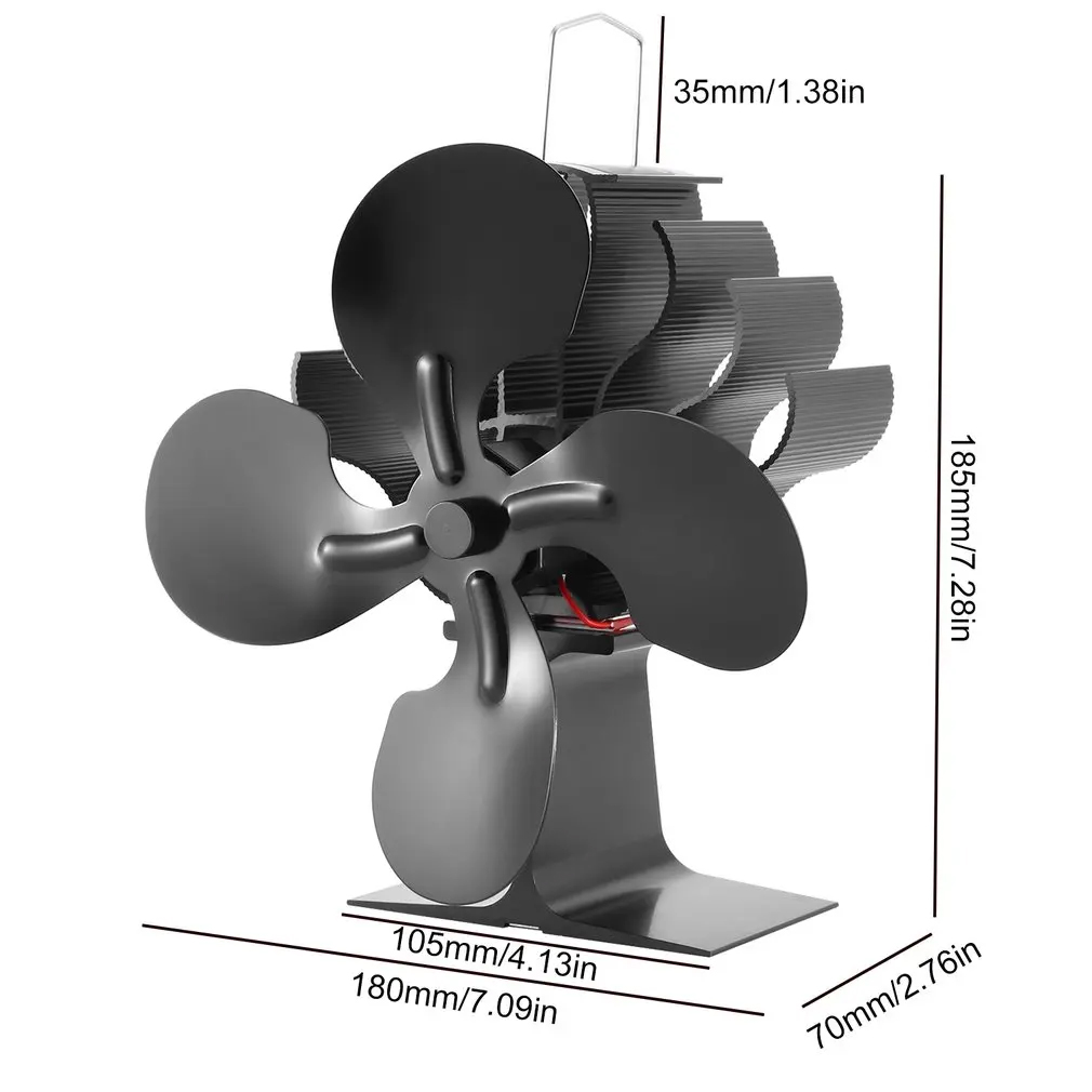 Lopatkový krbový VENTILÁTOR PRO ÚČINNĚJŠÍ TOPENÍ