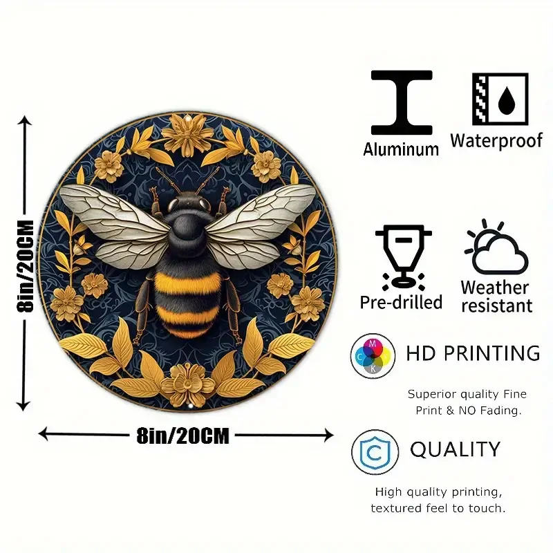  1ks Retro Plechová  CEDULE ČMELÁK