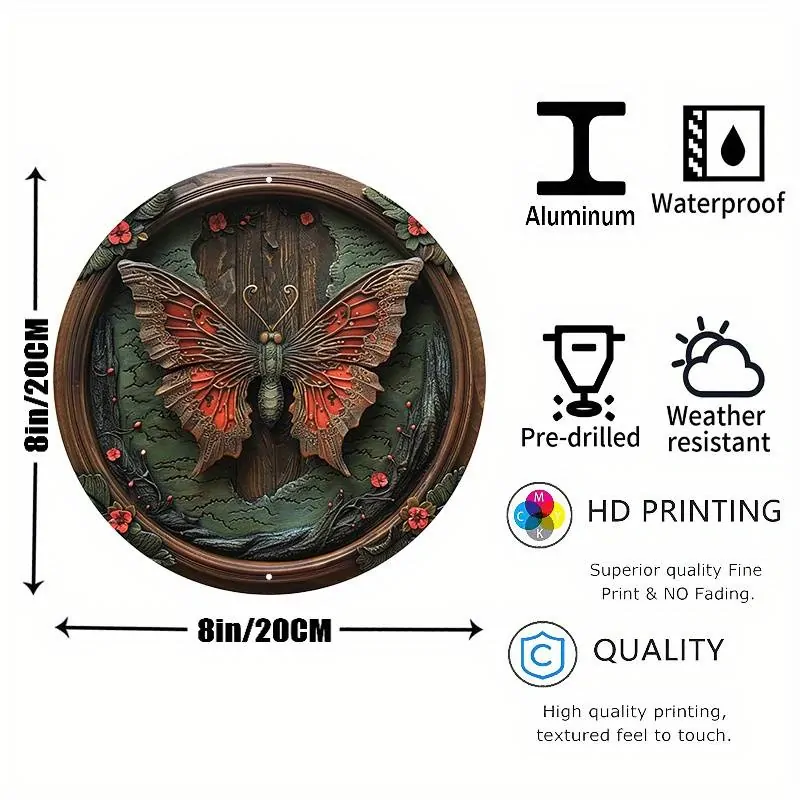 Krásná  DEKORACE MOTÝL CEDULE