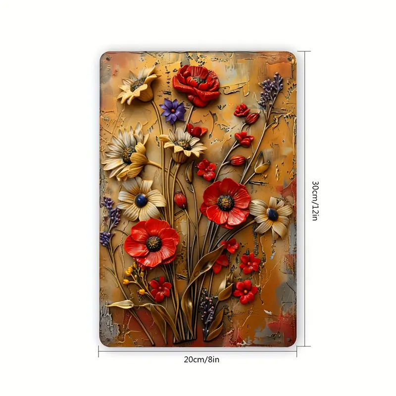 Vintage Plechová CEDULE s Motivem SEDMIKRÁSKY