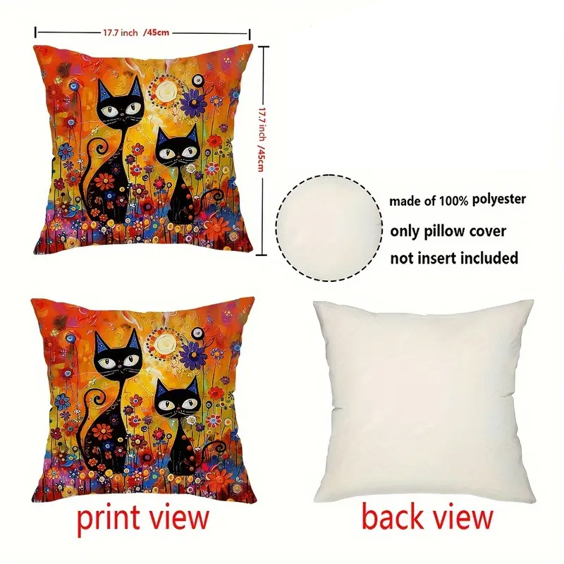 Nápaditý  POVLAK  na  POLŠTÁŘ Vtipné KOČKY