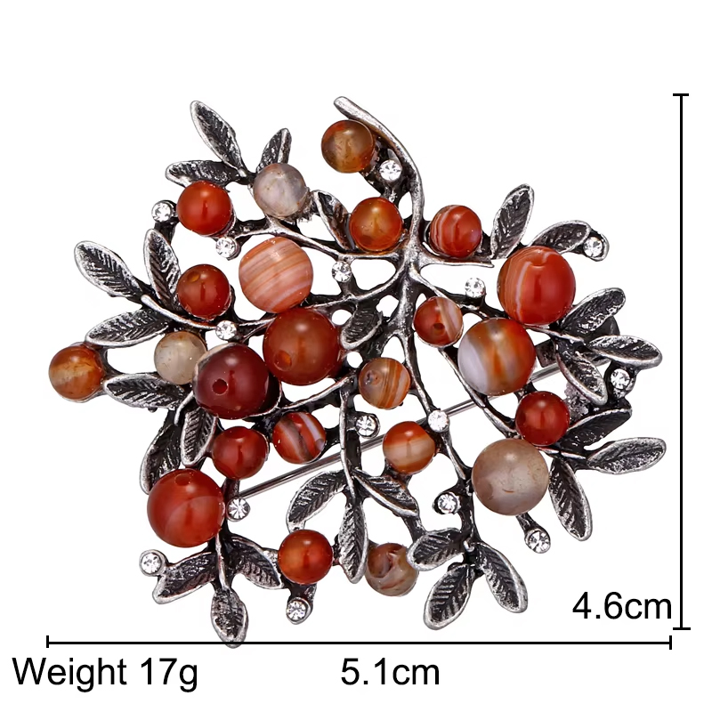 NÁDHERNÁ BROŽ LÍSTEK VYKLÁDANÝ