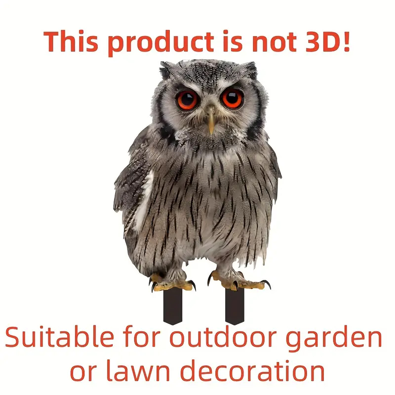 Akrylový zahradní  DEKORACE Červenooká SOVA