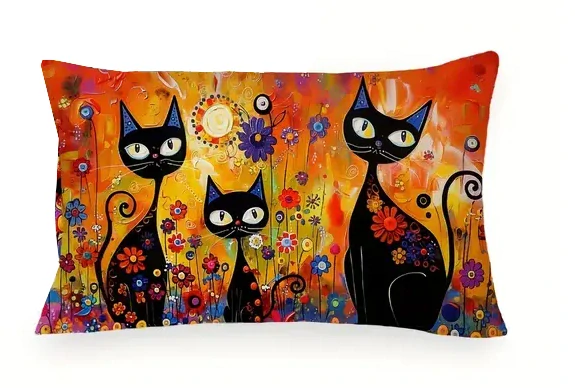 Nápaditý  POVLAK  na  POLŠTÁŘ Vtipné KOČKY