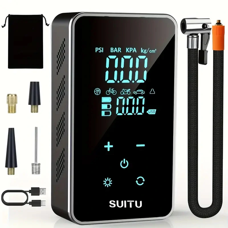 Přenosný AKU KOMPRESOR Kompresor pro auta,kola, motocykly