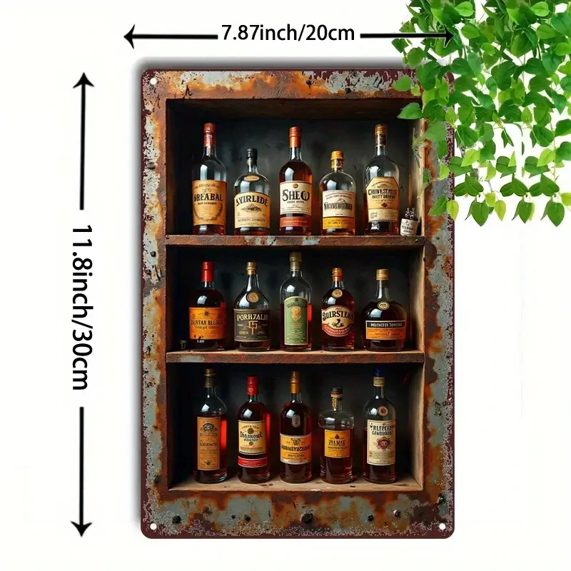 Vintage CEDULE Kovová BAR - WHISKEY