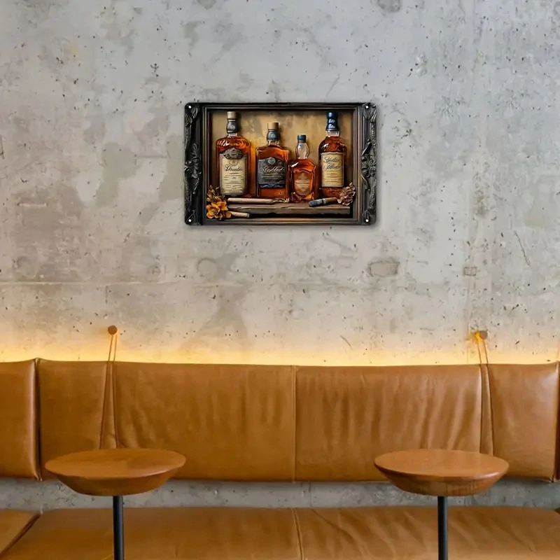 Vintage   CEDULE Kovová  BAR - WHISKEY