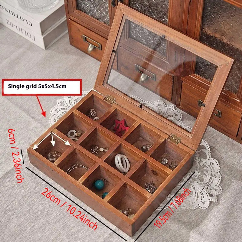 Stylový dřevěný BOX - ORGANIZÉR na ŠPERKY
