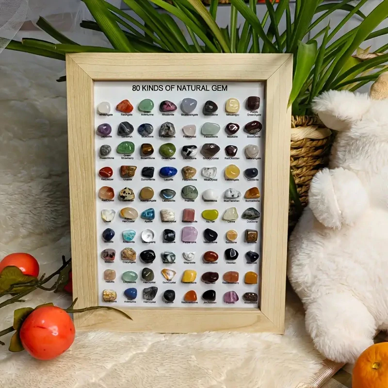 Nádherná inspirující SADA přírodních MINERÁLŮ 80 kusů