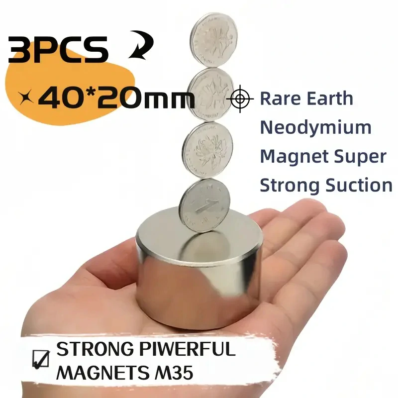 SUPERSILNÝ a SUPERVELKÝ NEYODYMOVÝ MAGNET 20x40mm