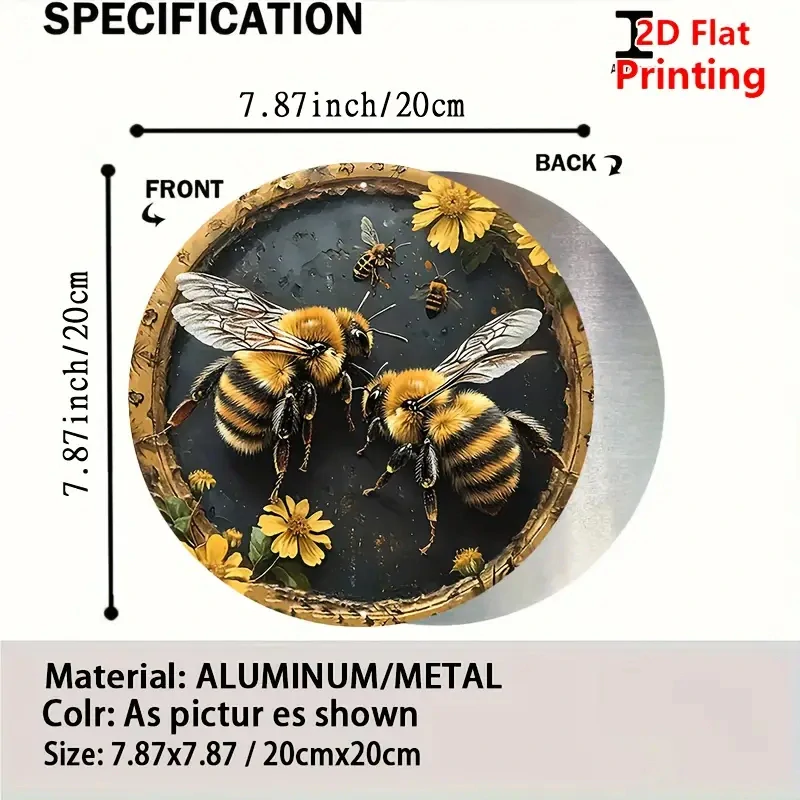 Vintage  kulatá CEDULE VČELY