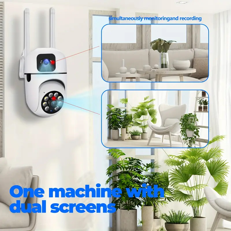 BEZPEČNOSTNÍ KAMERA s WiFi DVOJITÁ ČOČKA 4MP