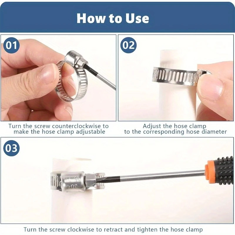 40ks SADA nerezových potrubních OBJÍMEK