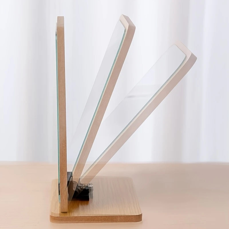 Dřevěné toaletní ZRCADLO pro ženy s nastavitelným STOJANEM.