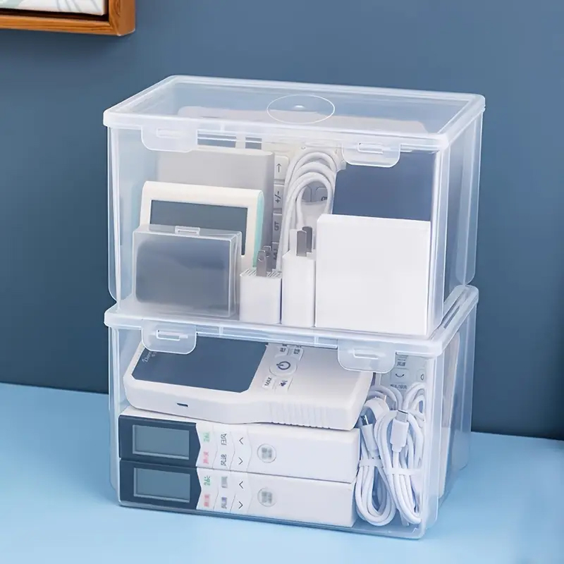 Velká průhledná plastová KRABIČKA - KONTEJNER 20x13x13