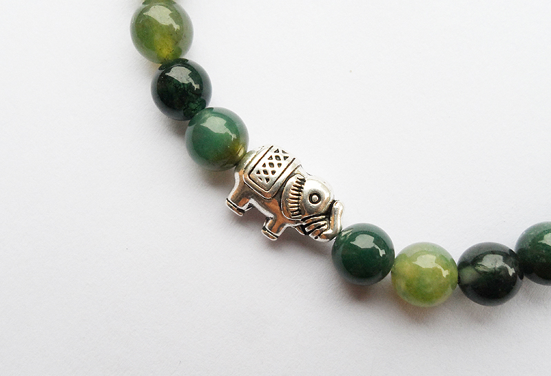 PŘÍRODNÍ MECHOVÝ ACHAT SE SLONEM