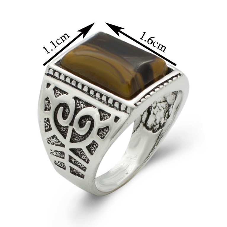 PRSTEN TYGŘÍ OKO PÁNSKÝ,UNISEX