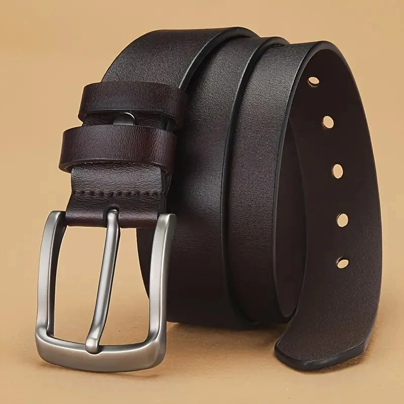 Vysoce kvalitní UNISEX HNĚDÝ OPASEK z pravé kůže