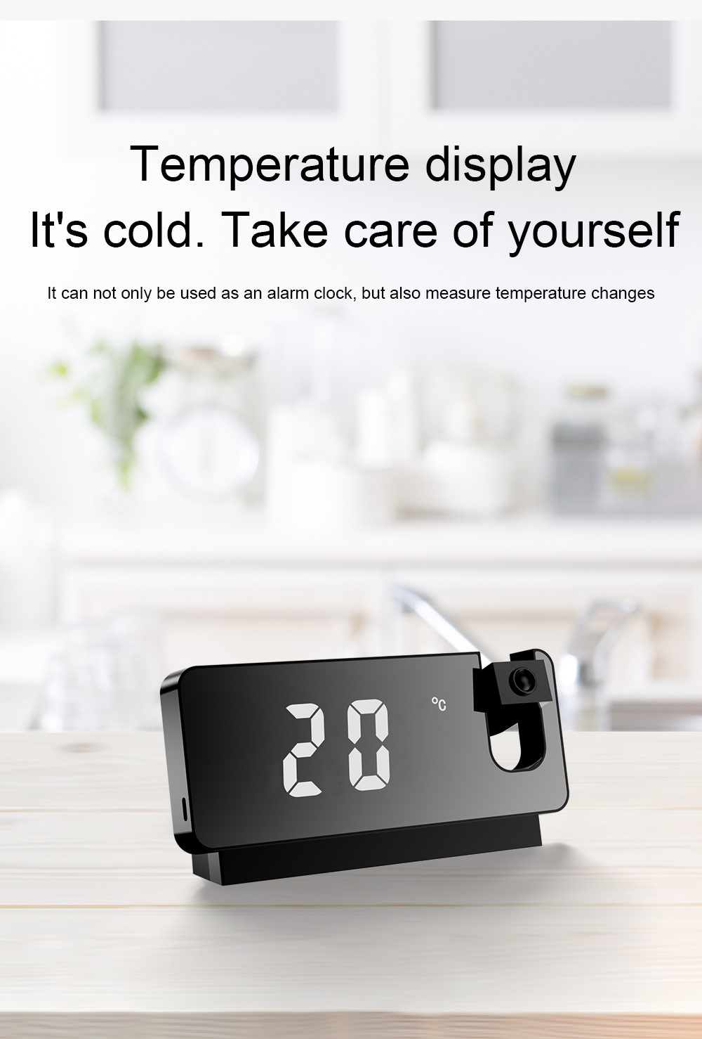 LED digitální ELEKTRONICKÝ BUDÍK-PROJEKCE NA STROP