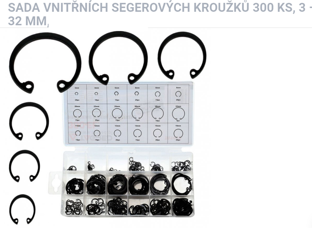 Pojistné kroužky SEGEROVKY 300kusů