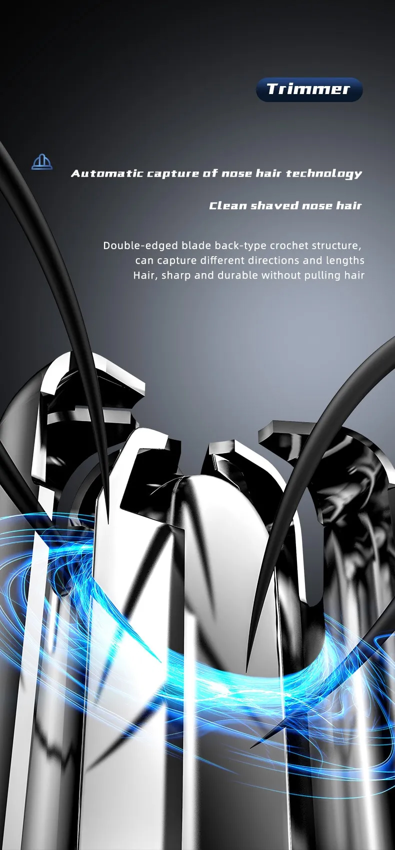 Černý elektrický ZASTŘIHOVAČ CHLOUPKŮ