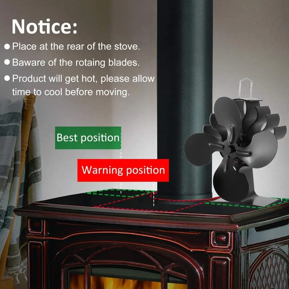 Lopatkový krbový VENTILÁTOR PRO ÚČINNĚJŠÍ TOPENÍ