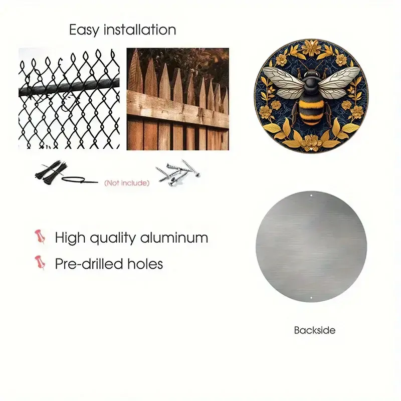  1ks Retro Plechová  CEDULE ČMELÁK