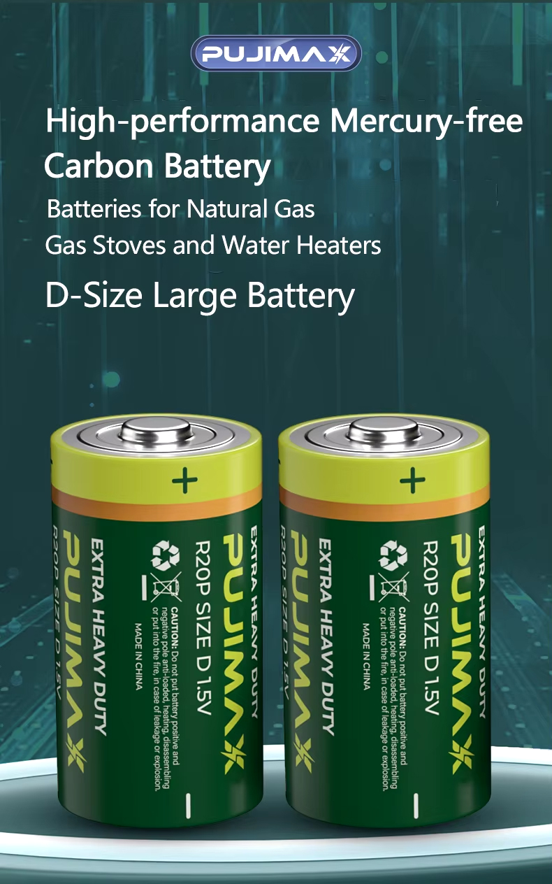 Super výkonná značková BATERIE R20 velikost: D, značka: "PUJIMAX " 1,5V.