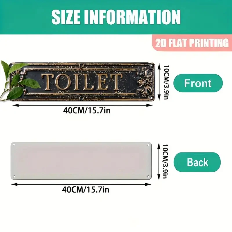 Vintage styl Dekorace WC - TOALETA