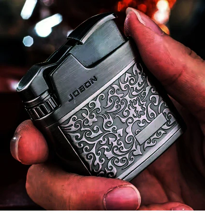 Plynový RETRO ZAPALOVAČ Barva STAROSTŘÍBRO