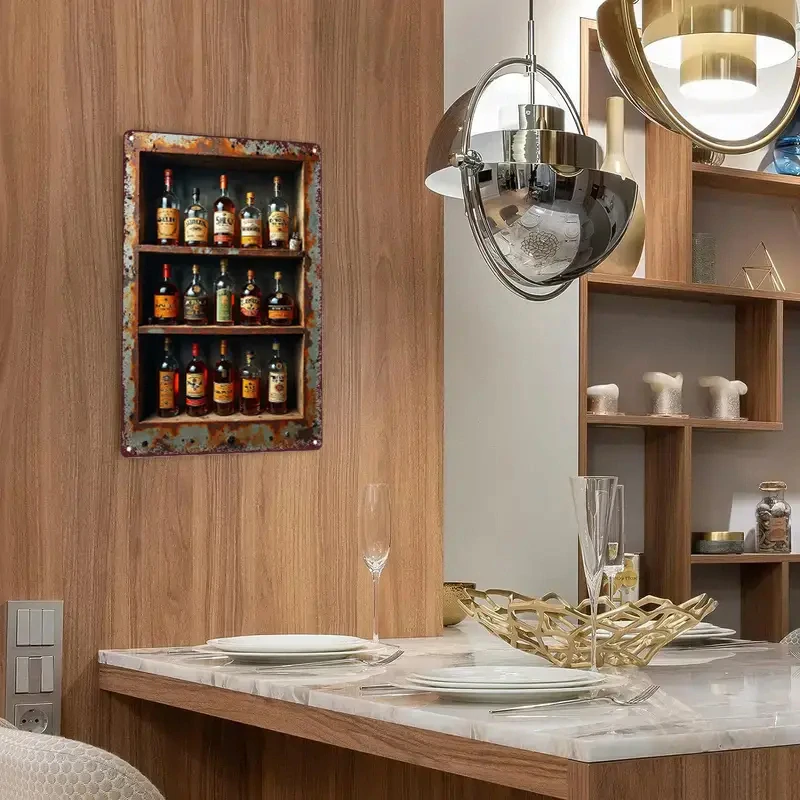 Vintage CEDULE Kovová BAR - WHISKEY