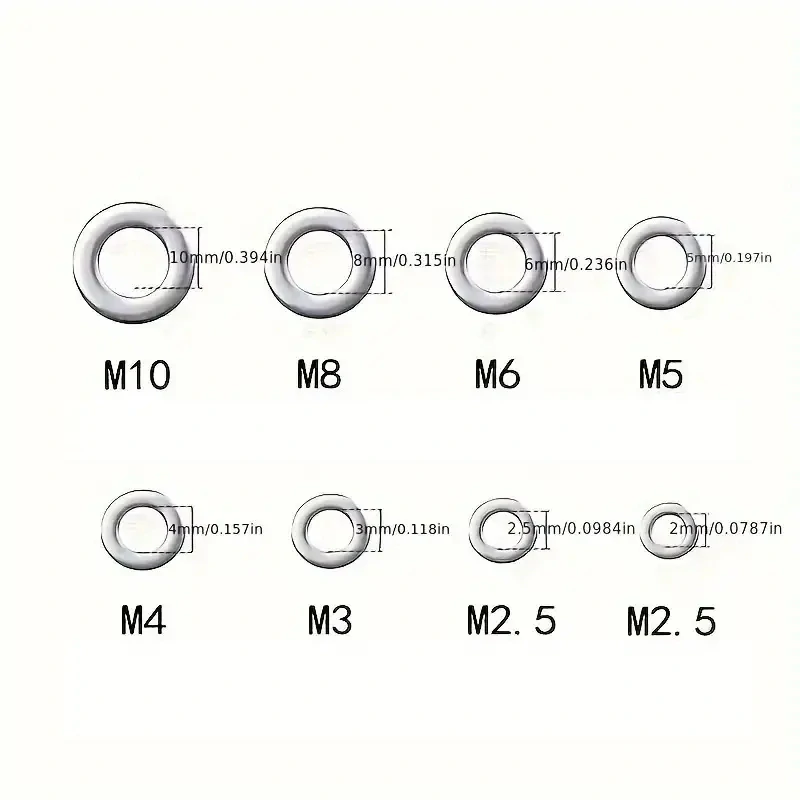180ks SADA plochých PODLOŽEK