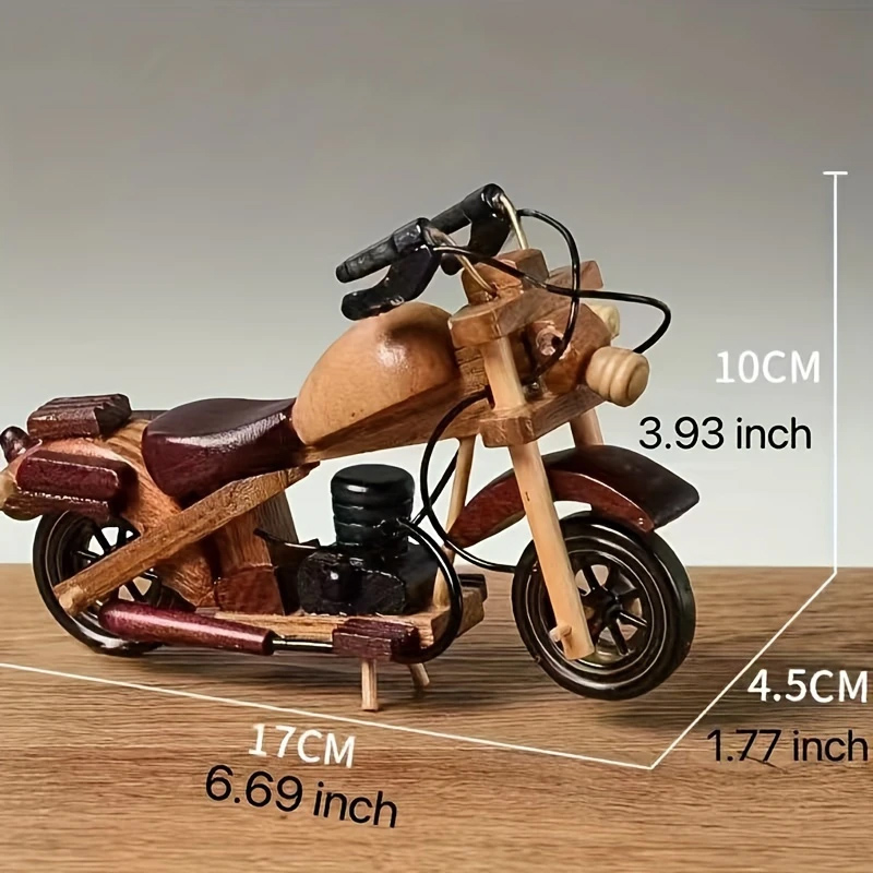 Unikátní vintage dřevěný MODEL MOTOCYKLU
