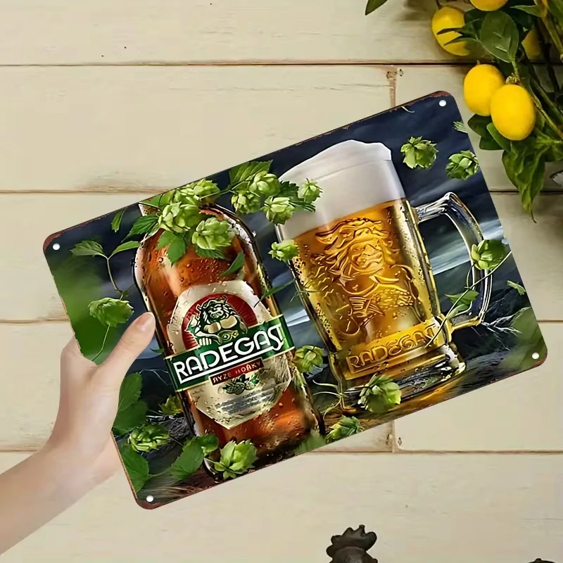 Vintage plechová stylová CEDULE PILSNER URQUEL.