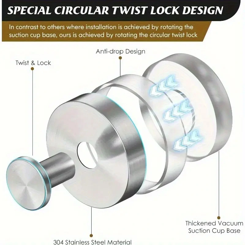 Masivní přísavný NEREZ HÁČEK do kuchyně