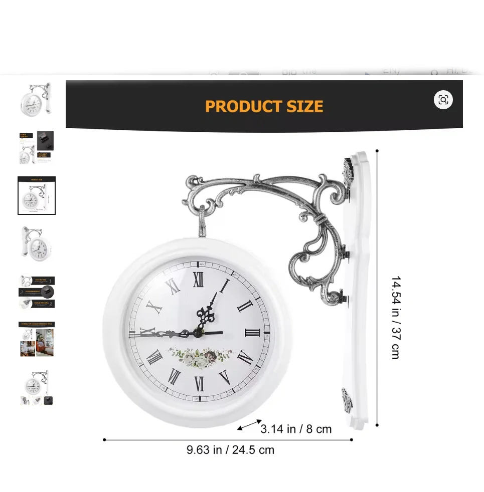 Oboustranné nástěnné VINTAGE HODINY