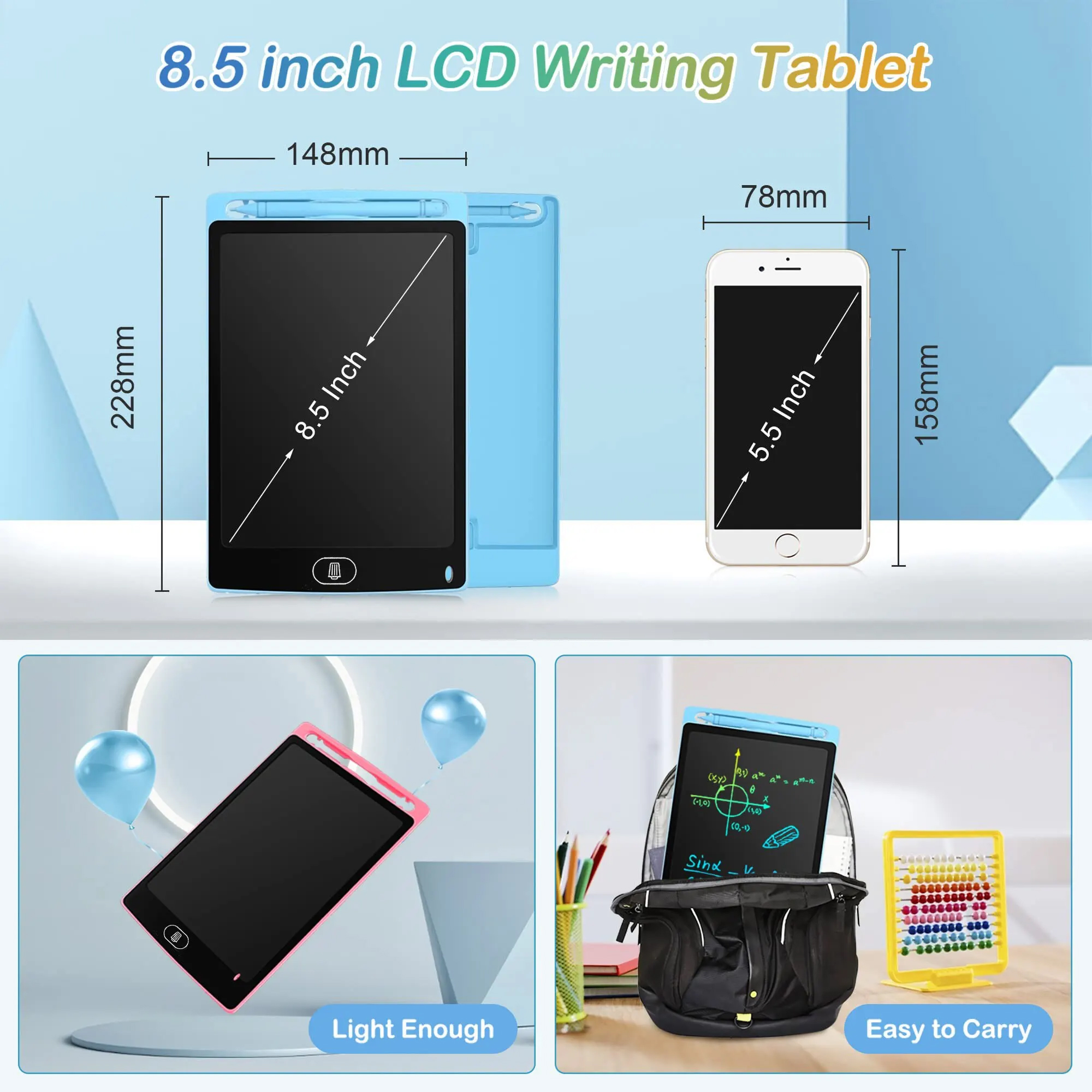LCD psací a kreslící TABLET dětská vzdělávací hračka.