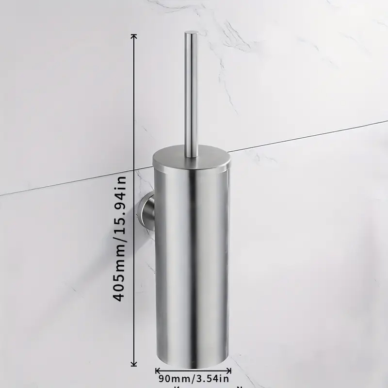 Sada nerezového toaletního KARTÁČE s DRŽÁKEM