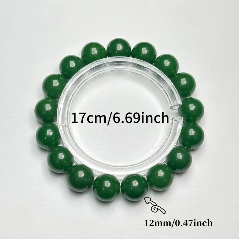 NÁRAMEK -ZELENÝ JADEIT 12mm