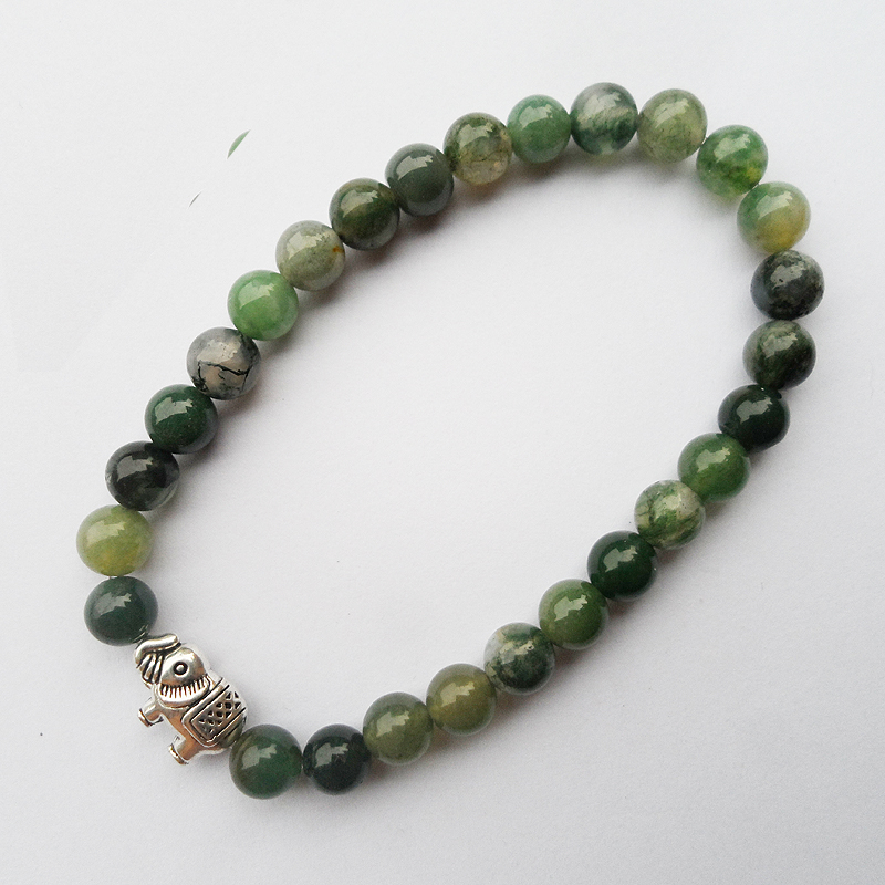 PŘÍRODNÍ MECHOVÝ ACHAT SE SLONEM