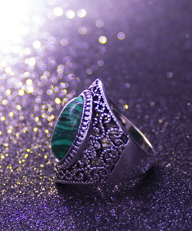 PRSTEN MALACHITOVÝ KÁMEN