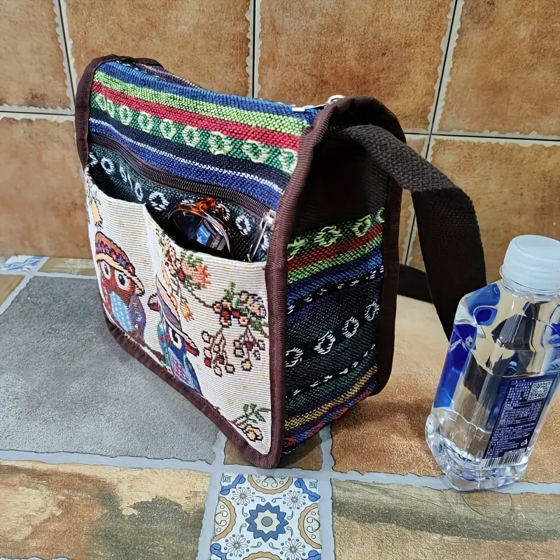 PLÁTĚNÁ KABELKA-TAŠKA PŘEZ RAMENO SOVIČKY